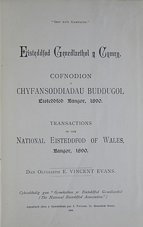 Transactions of the National Eisteddfod of Wales, 1890