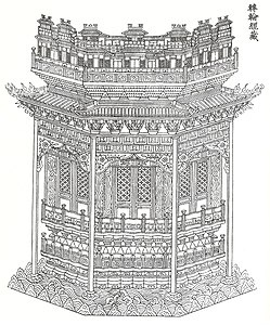 Вращающийся шкаф с буддийскими сутрами, Инцзао Фаши (1103)