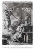 Благовестие Св. Иосифу. Офорт Ф. Поланцани по оригиналу Ж. Стеллы. 1756