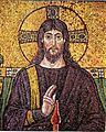 Христос на мозаичном изображении, Равенна, Италия. VI век