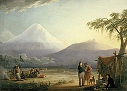 Гумбольдт и Эме Бонплан у подножия вулкана Чимборасо (1810)