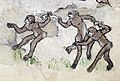 Танцующие обезьяны. Псалтирь и Часослов. Гент (Бельгия), ок. 1315–1325