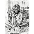 Wood Carver at Shimla (Резчик по дереву из Шимлы), карандашно-чернильный рисунок, 1870.