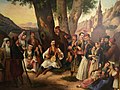 «Сербы вокруг гусляра», картина Анастаса Йовановича, 1847 г.