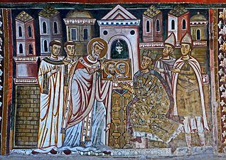 Сильвестр показывает Константину икону апостолов Петра и Павла