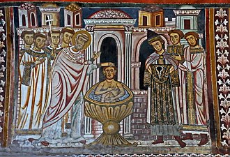 Сильвестр крестит Константина