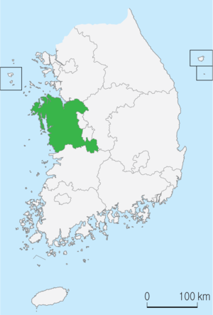 Чхунчхон-Намдо на карте