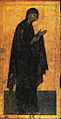 Деисусная икона Богородицы из иконостаса Благовещенского собора Московского Кремля. Феофан Грек (?). Конец XIV — начало XV века