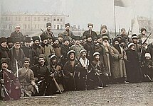 Войско сторонников шариата в Темир-Хан-Шуре. Январь 1918 года.