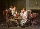 Семейная игра в шашки. Ок. 1803.