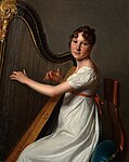 Молодая арфистка. 1806-1808. Холст, масло. Художественная галерея Йельского университета, Нью-Хейвен, США