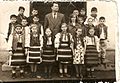 Сельские школьники в национальных костюмах, село Моисей, 1961 год