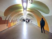 Переход на станцию RER Гар-дю-Нор и выход к Северному вокзалу