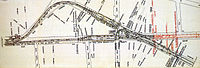 Планировка пересадочного узла и тоннелей перегона Шато-Ландон — Луи Блан (1905)