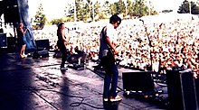 Meredith Brooks performing on stage at the 1999 Lilith Faire