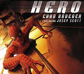 Обложка сингла Чеда Крюгера при участии Джоуси Скотта «Hero» (2002)