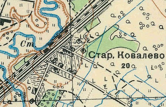 Старое Ковалёво на карте 1931 года