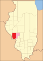 Территория округа с 1825 по 1829 года