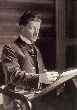 Художник за работой. Фото 1898 года