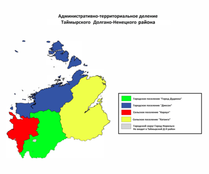 Административно-территориальное деление Таймырского Долгано-Ненецкого района