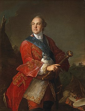 К. Г. Разумовский с гетманской булавой. Художник Луи Токке, 1758