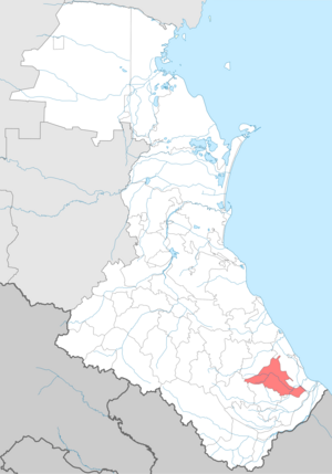 Табасаранский район на карте