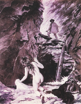 «Богинка татранская», картина Валери Элиаш-Радзиковского, изображающая встречу старого горца с богинкой в Татрах