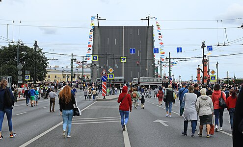 Разведённый Дворцовый мост