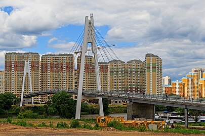 Пешеходный мост в Павшинскую пойму