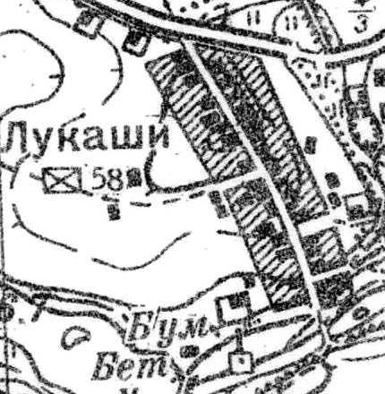 План деревни Лукаши. 1939 год