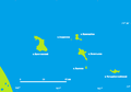 Четырёхстолбовой остров на карте Медвежьих островов (в правом нижнем углу)