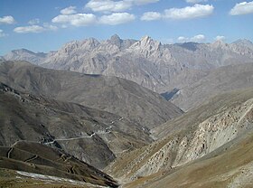 Вид на Зеравшанский хребет с Анзобского перевала