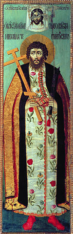 Михаил на иконе XVII века