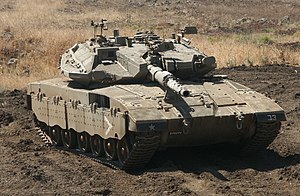 Шеврон на защите ходовой части танка Меркава Mk.3B Baz dor Dalet, Армия обороны Израиля, ок.2007