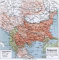 Карта Болгарии по проекту князя В. А. Черкасского 1877 г.