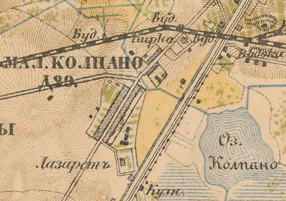 План деревни Малые Колпаны. 1885 год