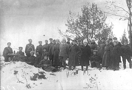 Бойцы Западно-Ингерманландского полка у деревни Саркюля, ноябрь 1919 года