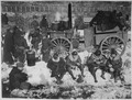 Американские интервенты пробуют пищу из новой кухни во Владивостоке, декабрь 1918 год.