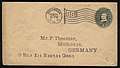 Цельная вещь, отправленная из США в Германию (США, 1901, 1 цент)