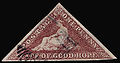 1863: 1 пенни, печать De La Rue