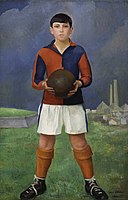 Анхель Саррага. Юный футболист, 1926