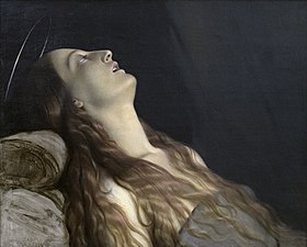 Поль Деларош. Посмертный портрет Луизы Верне, жены художника. 1846. Музей изящных искусств (Нант).