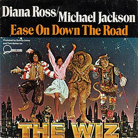 Обложка сингла Дайаны Росс и Майкла Джексона «Ease on Down the Road» (1978)