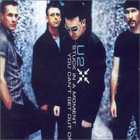 Обложка сингла U2 «Stuck in a Moment You Can't Get Out Of» (2001)