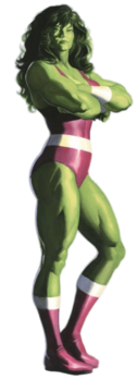Женщина-Халк на варианте обложки комикса Immortal She-Hulk #1 (сентябрь 2020). Художник — Алекс Росс.