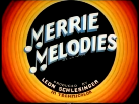 Заставка к мультсериалу Merrie Melodies 1938 года.