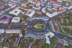 Аэрофотосъёмка площади Ленина