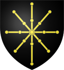 Карбункул со множеством «яблок» (bourdonné) на гербе Аркьяна