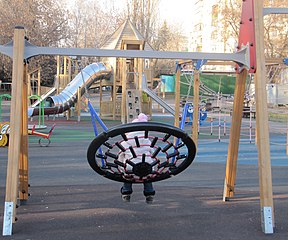 Качели-гнездо на Детской площадке, Городской парк