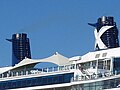 Знак X на трубе Celebrity Eclipse